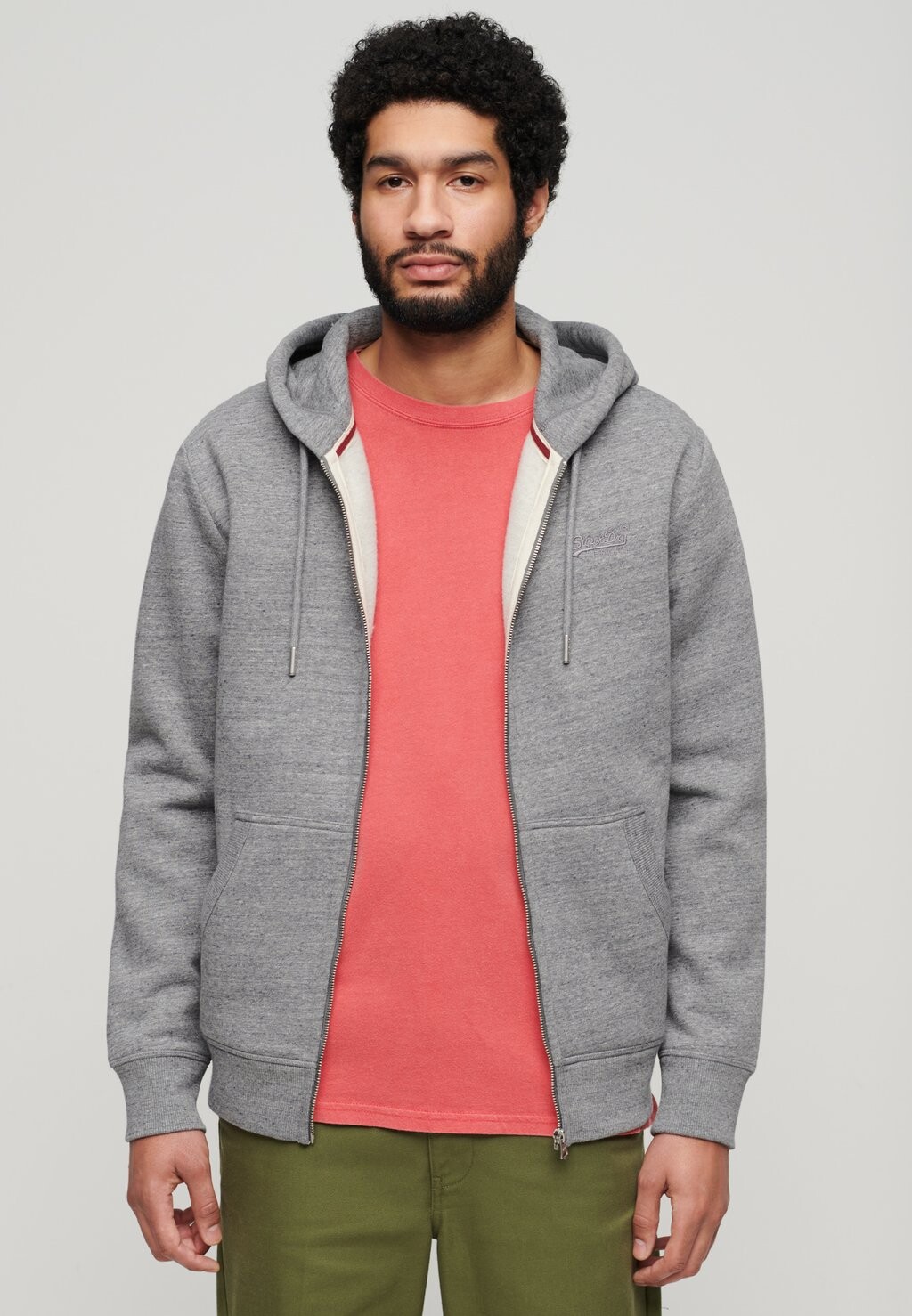 

Толстовка ESSENTIAL LOGO HOOD Superdry, цвет dark grey fleck marl