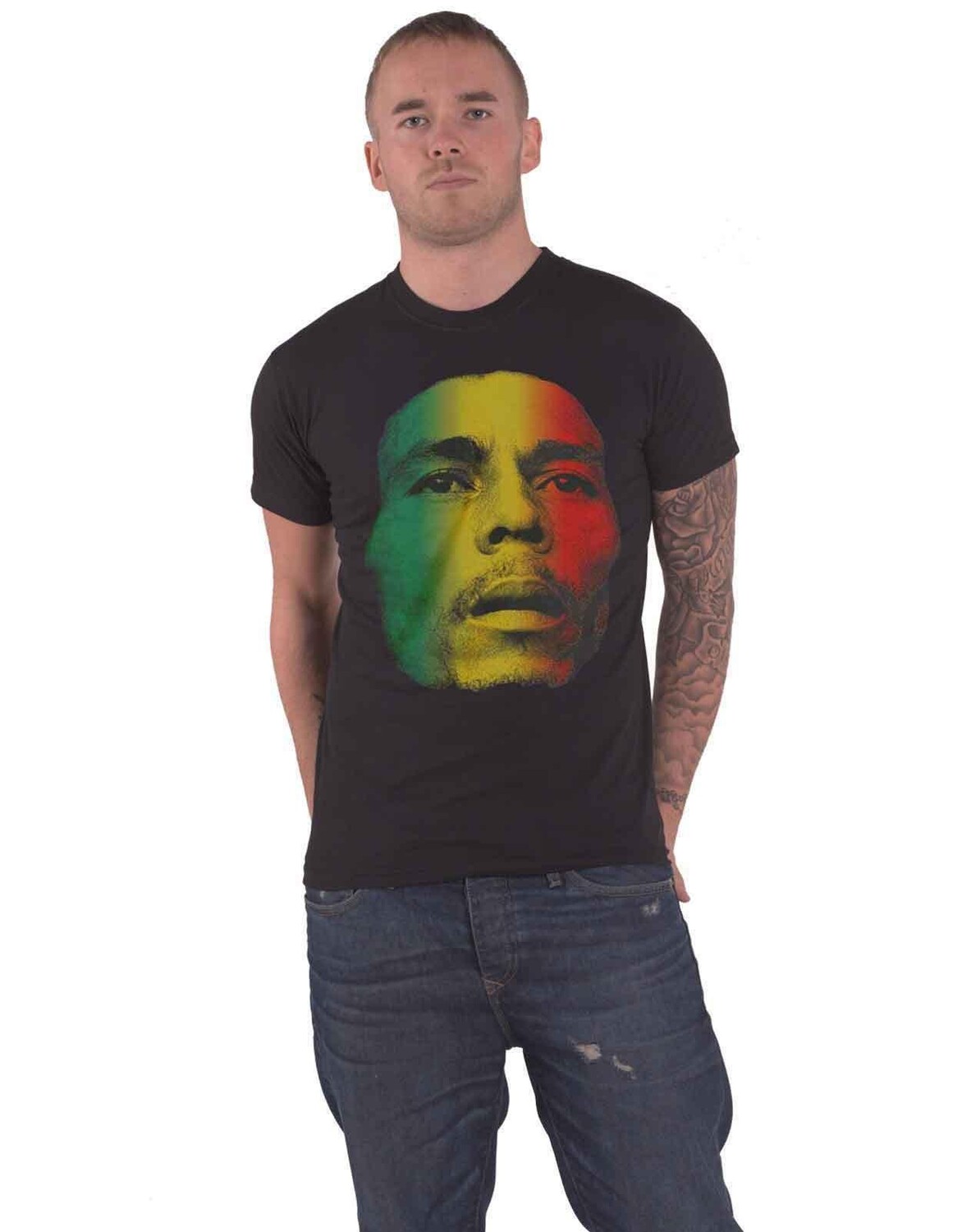 

Футболка с лицом Раста Bob Marley, черный