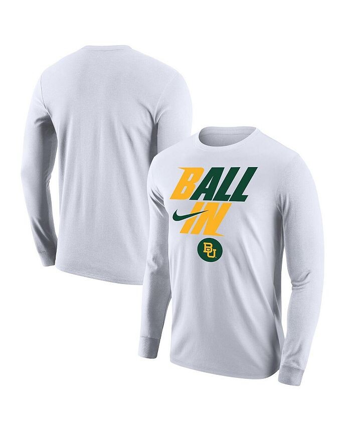 

Мужская белая футболка с длинным рукавом Baylor Bears Legend Bench Nike, белый