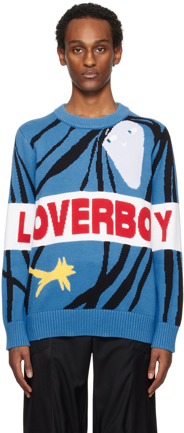 

Синий свитер с надписью Loverboy Charles Jeffrey Loverboy
