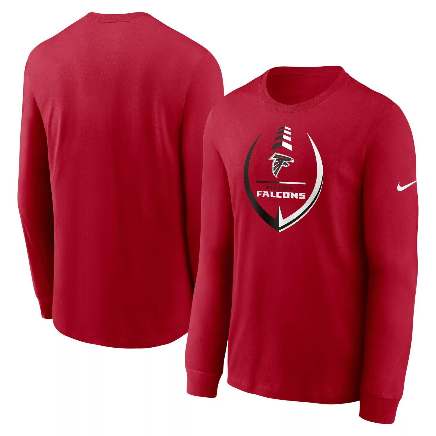 

Мужская красная футболка Atlanta Falcons Icon Legend с длинным рукавом Performance Nike, Красный