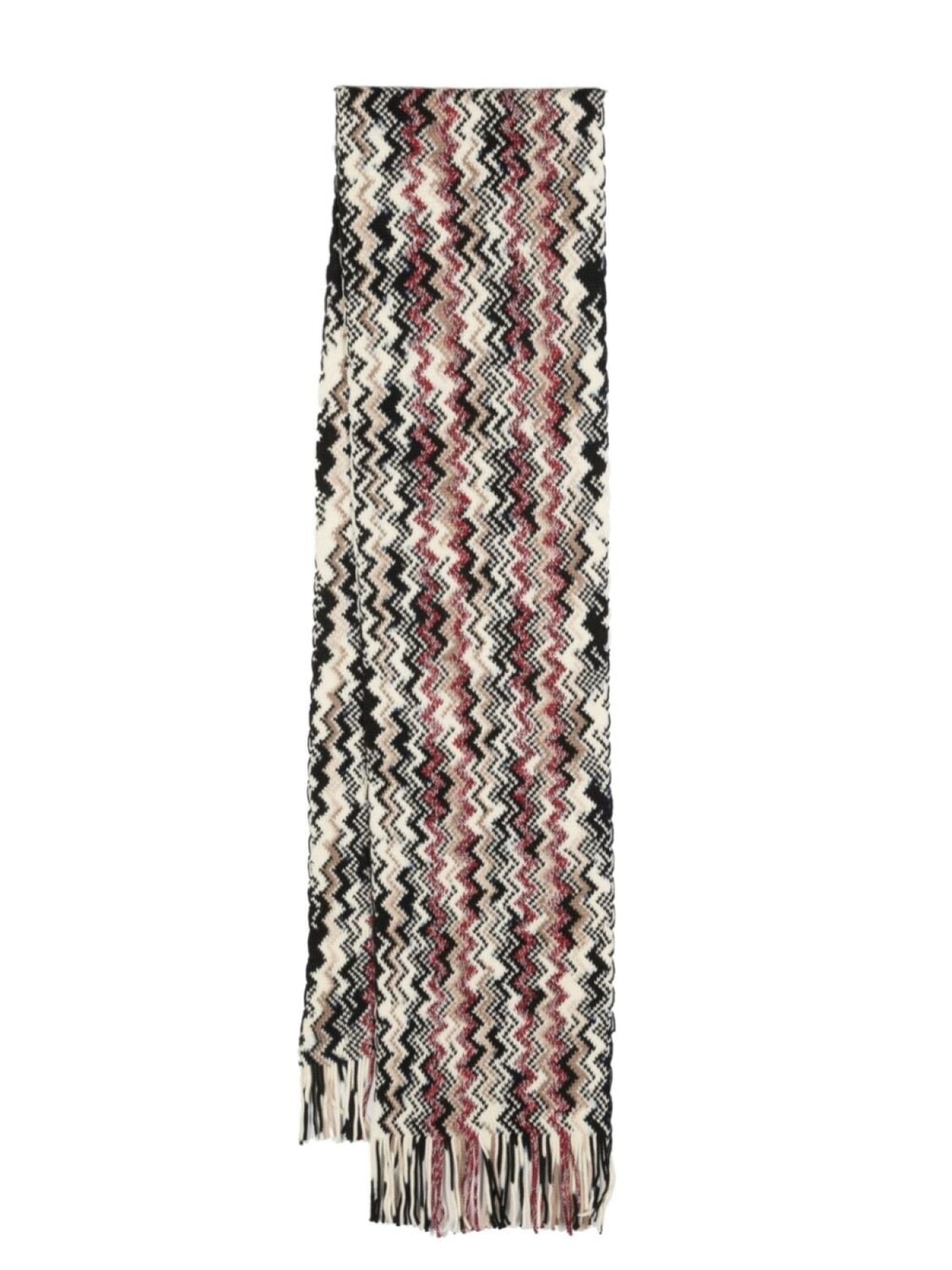 

Шерстяной шарф с узором зигзаг Missoni, бежевый