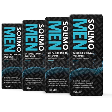 Amazon Brand Solimo Мужской гель для умывания с активированным углем, пантенолом и витамином Е, 150 мл