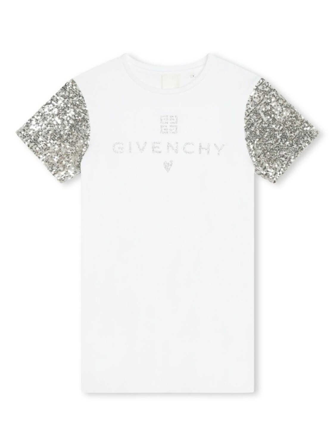 

Givenchy Kids платье с логотипом 4G и пайетками, белый