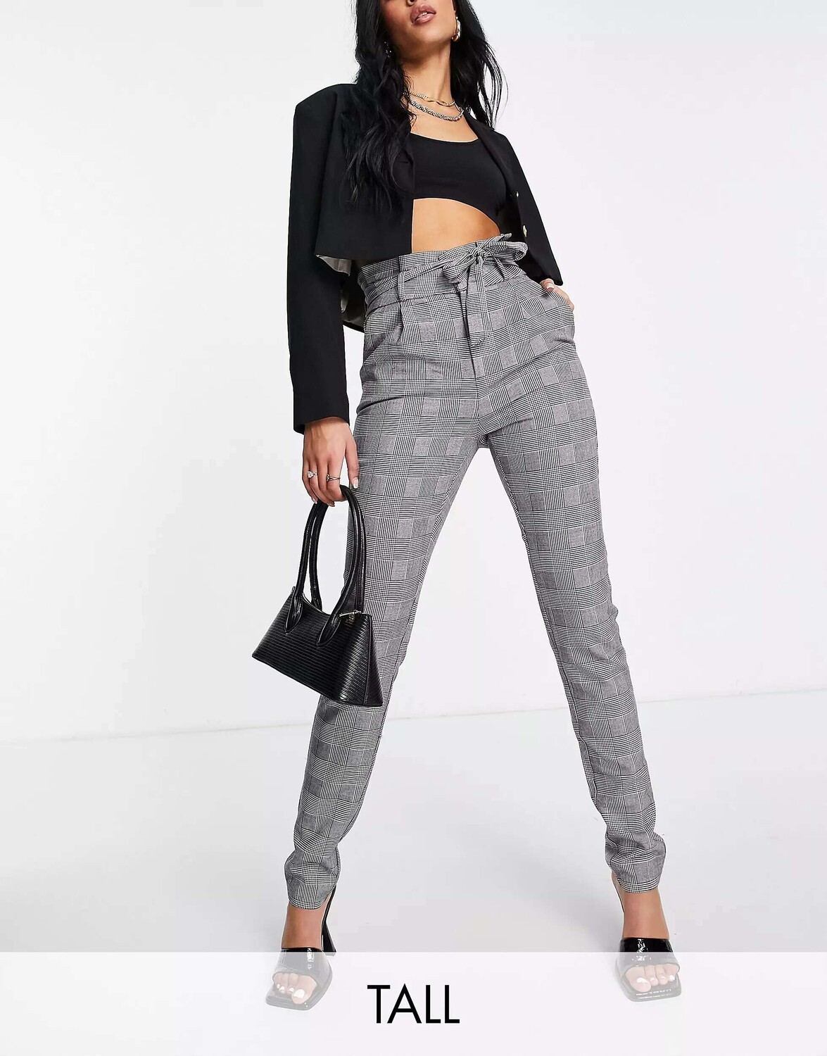 

Серые брюки в клетку Vero Moda, Серый