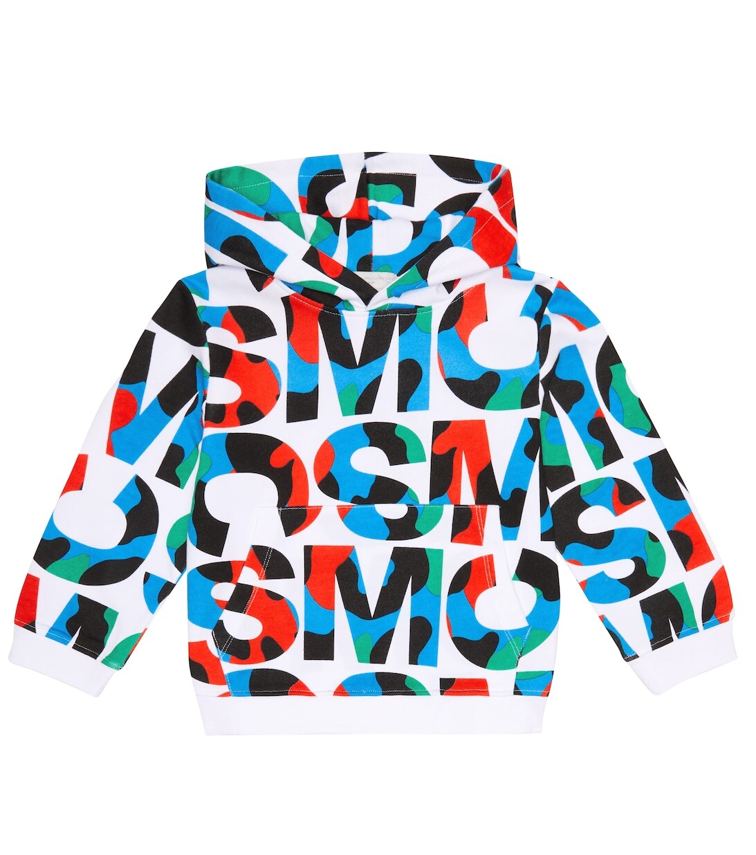 

Худи из хлопкового джерси с принтом Stella McCartney Kids, разноцветный