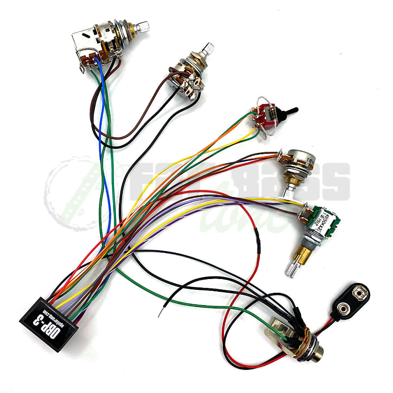 Басс гитара Aguilar OBP-3 Custom 3 Band Bass Preamp Kit for 2 Pickup - 4 Knob & 1 Switch Configuration(Vpp-Bl-M-T/B-MSW) / PREWIRED