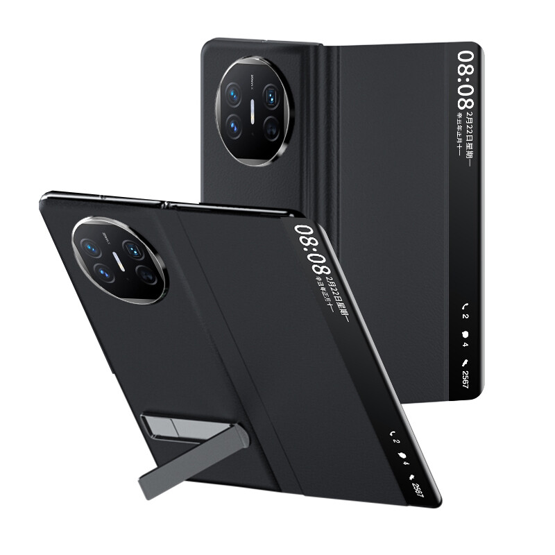 

Чехол для телефона Povatine, Black official PU leather smart window hardware bracket series
