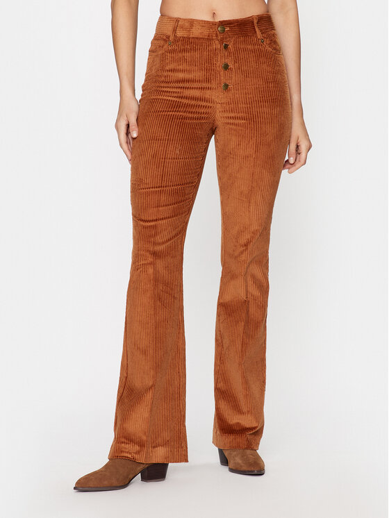Тканевые брюки стандартного кроя Twinset, коричневый
