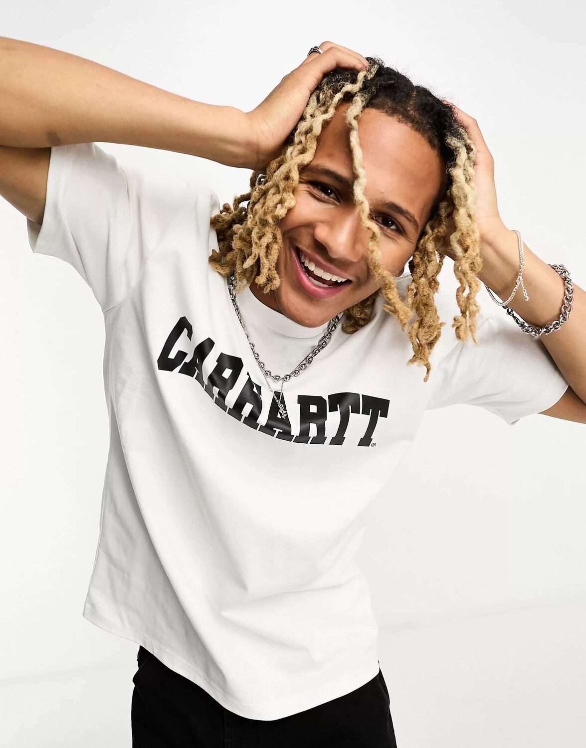 

Белая университетская футболка Carhartt WIP, Белый