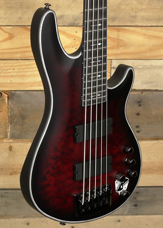 Басс гитара Schecter Hellraiser Extreme-5 5-String Bass Crimson Red Burst Satin