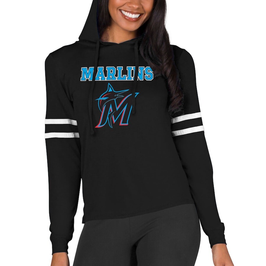 

Футболка с длинным рукавом Concepts Sport Miami Marlins, черный