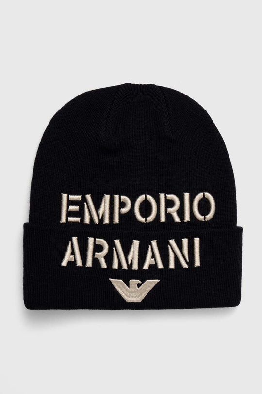Детская шапка Emporio Armani из смесовой шерсти., темно-синий