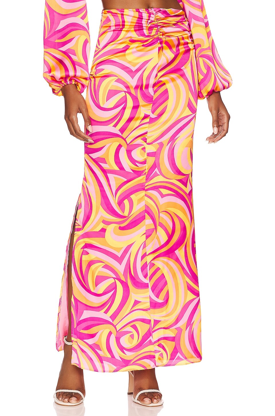 

Юбка макси House of Harlow 1960 x REVOLVE Fawcett, цвет Pink Swirl Print