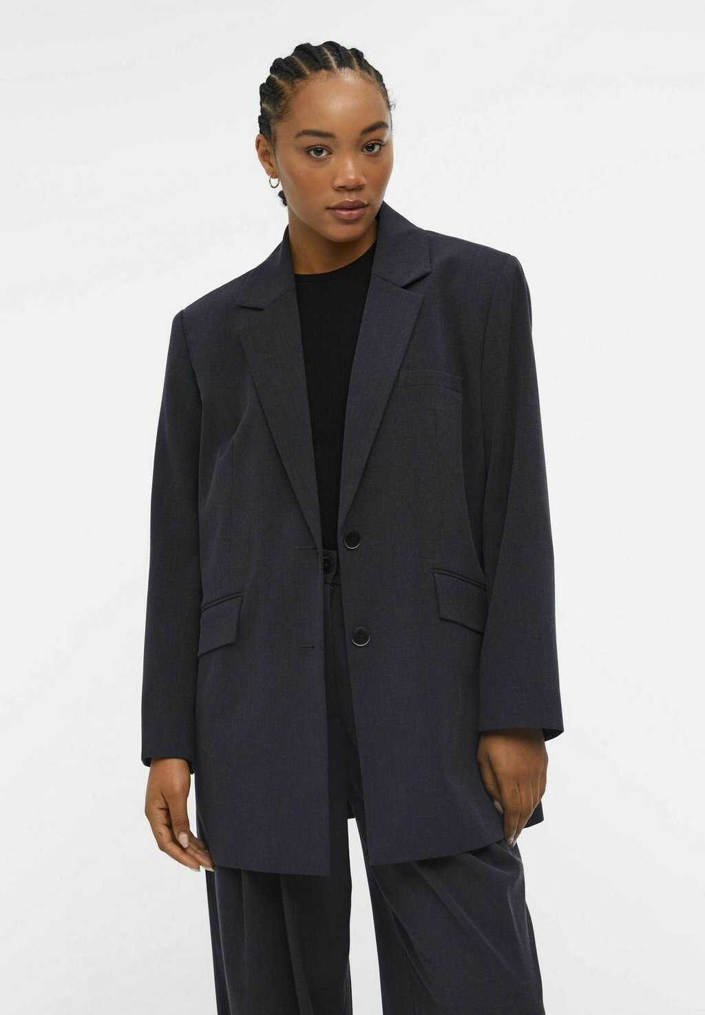 

Короткое пальто Object LONGLINE, цвет dark grey melange