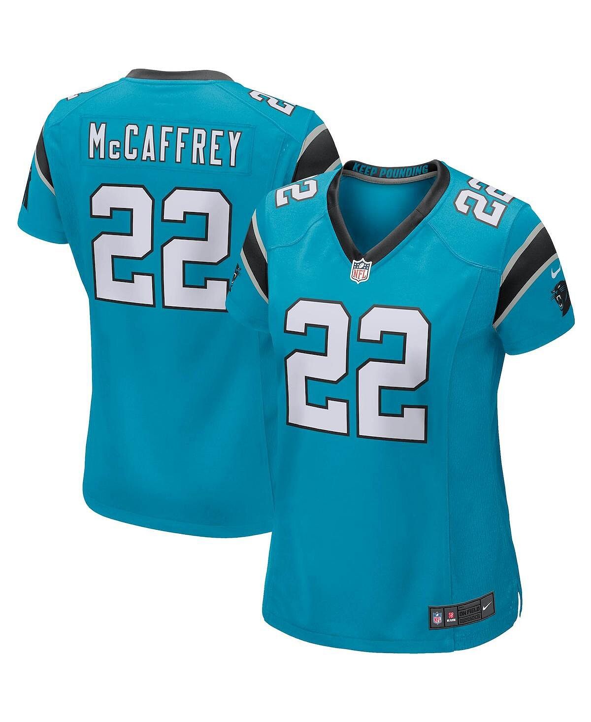 

Женское игровое джерси Christian Mccaffrey Blue Carolina Panthers Nike, синий