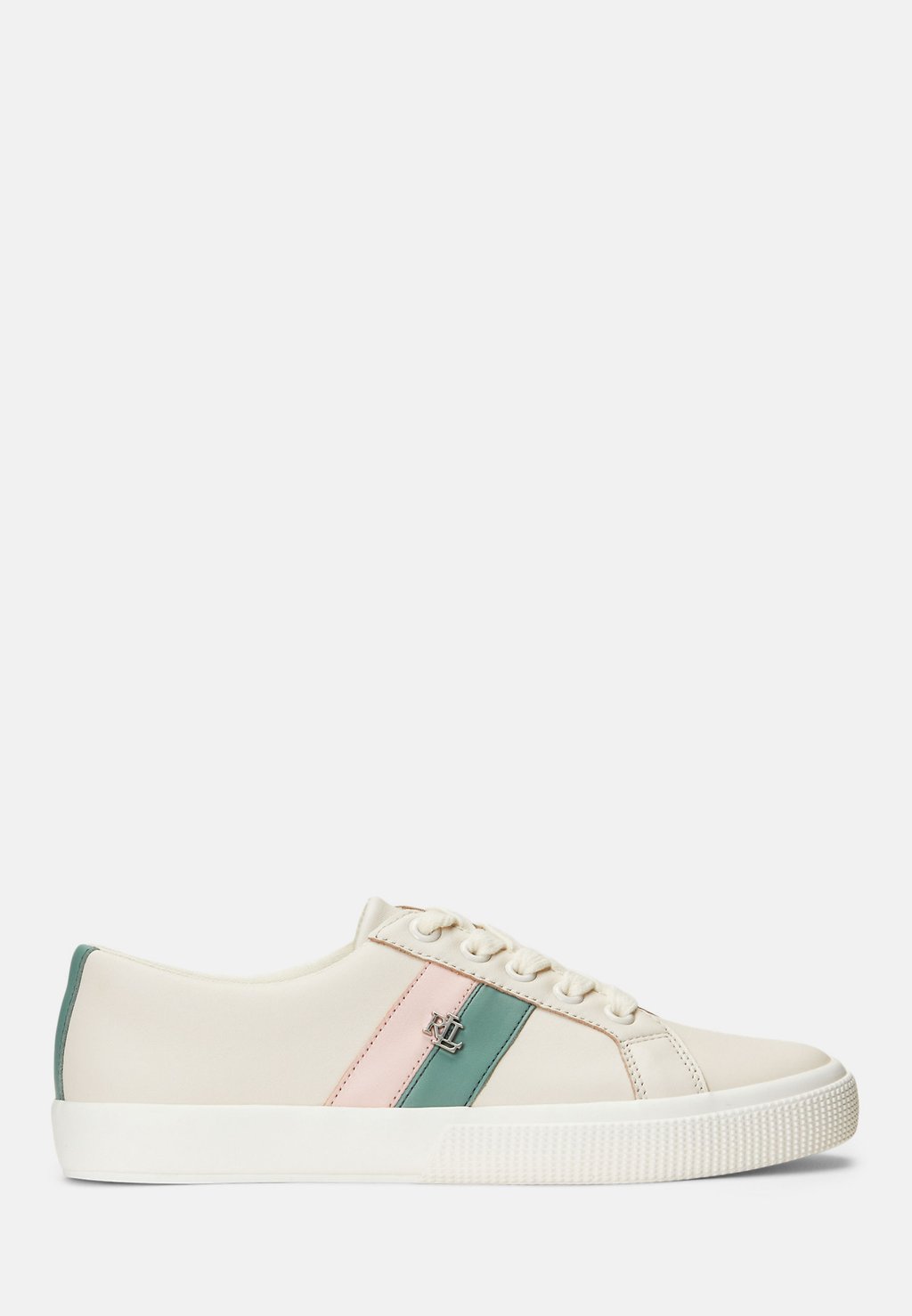 Кроссовки низкие JANSON TOP Lauren Ralph Lauren, цвет soft white/soft green/pink opal