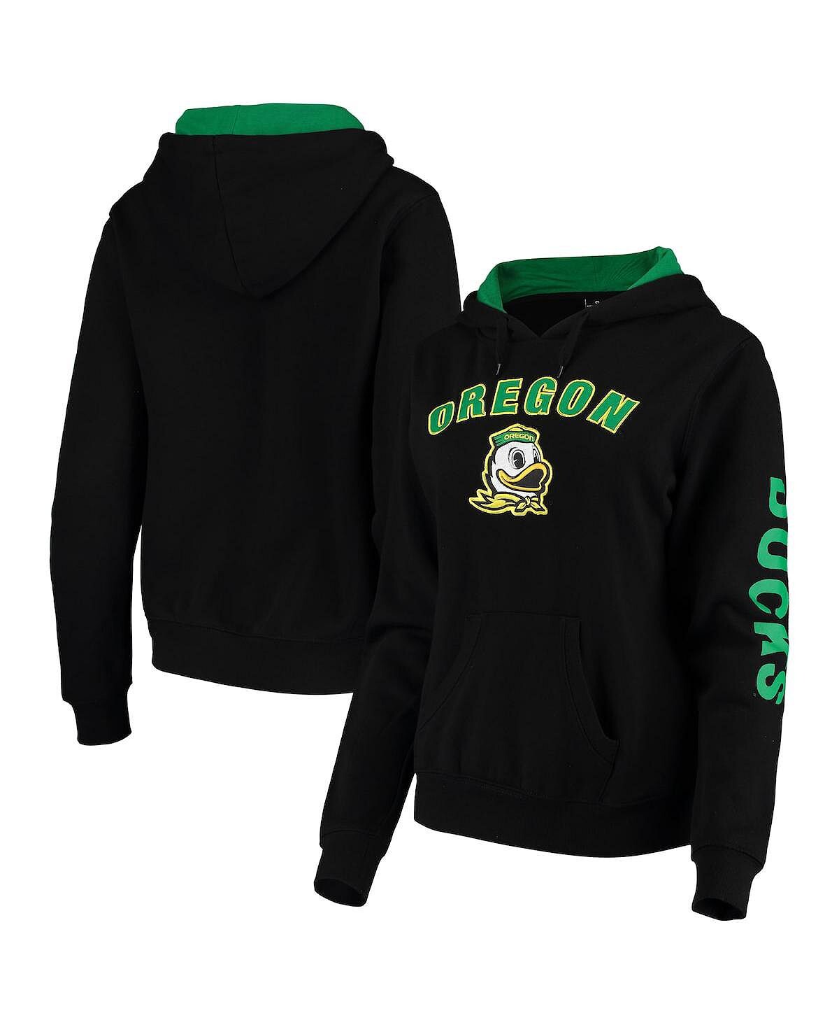 

Женский пуловер с капюшоном Black Oregon Ducks Loud and Proud Colosseum, черный