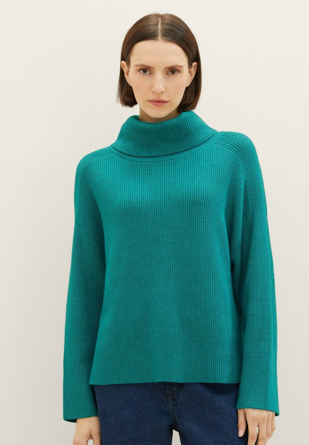 

Свитшот TOM TAILOR Водолазка, цвет ever green melange