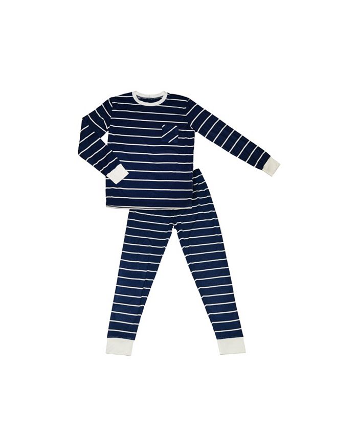 цена Двухкомпонентная пижама Emerson приталенного кроя с длинными рукавами для маленьких мальчиков Everly Grey, синий