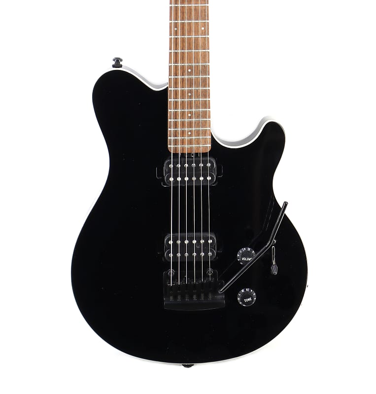 Электрогитара Sterling by Music Man SUB Series Axis in Black with White Body Binding электрогитара sterling by music man axis black