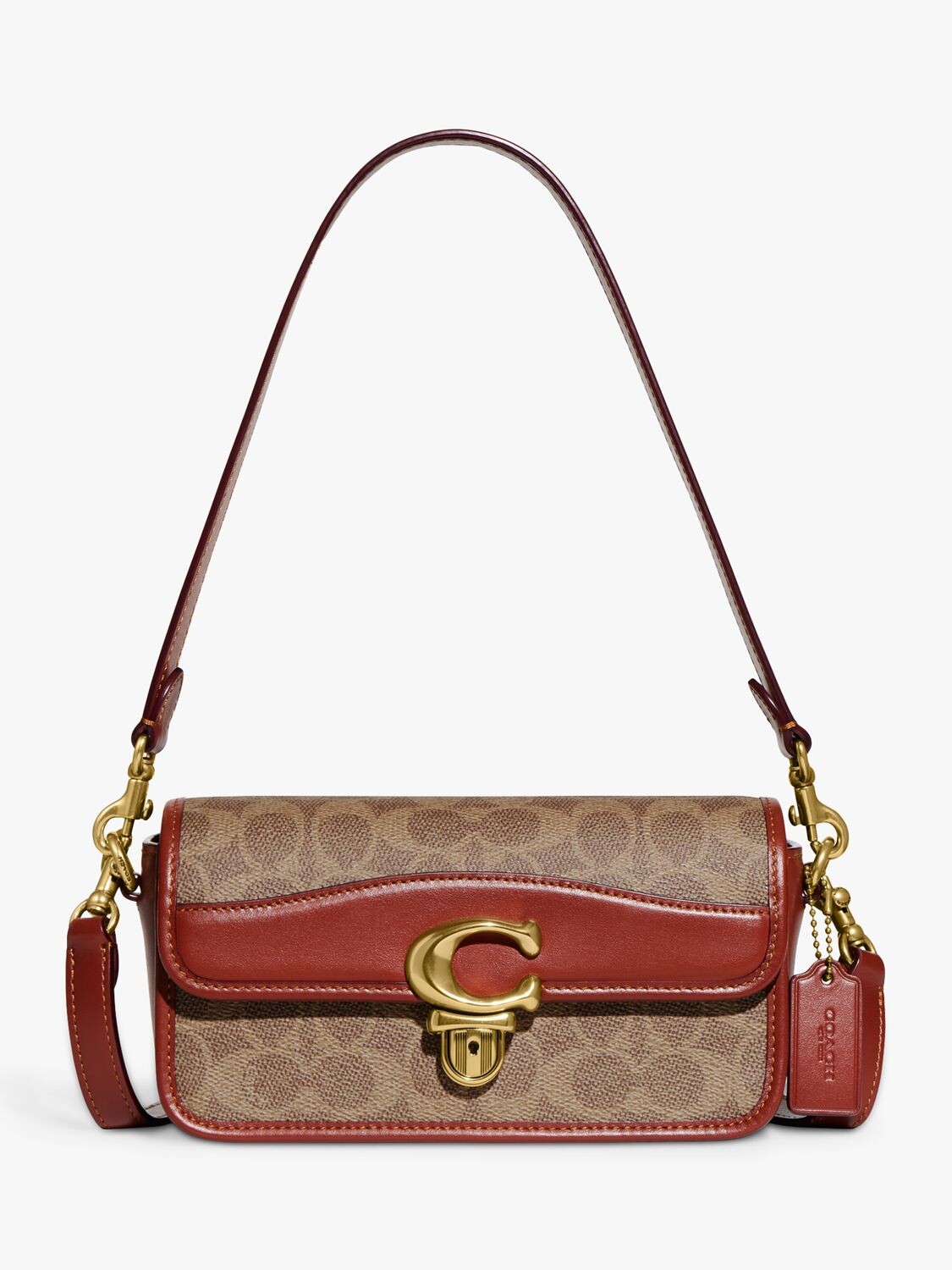 

Мини-сумка через плечо Coach Studio Signature, коричневый/ржавый