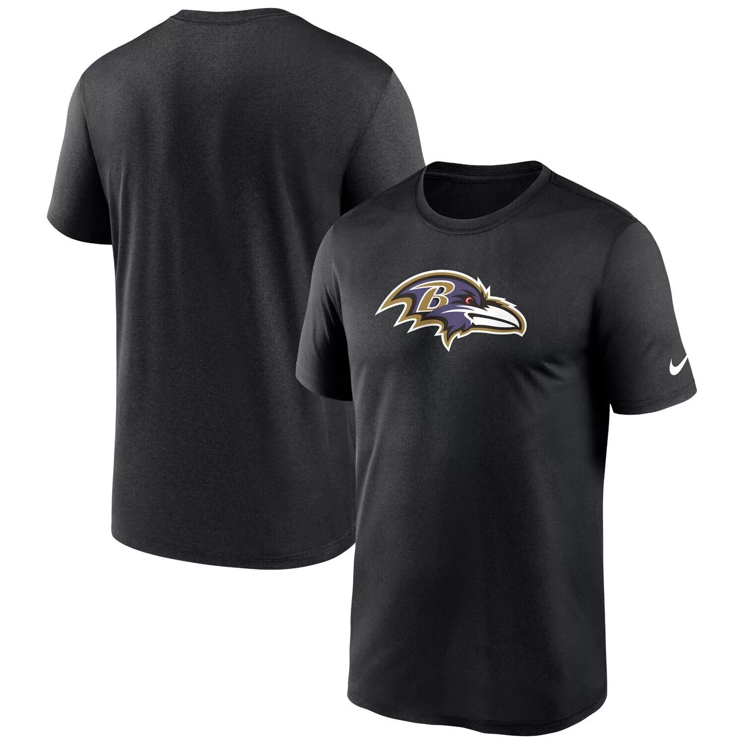 

Мужская черная футболка с логотипом Baltimore Ravens Legend Performance Nike, Черный