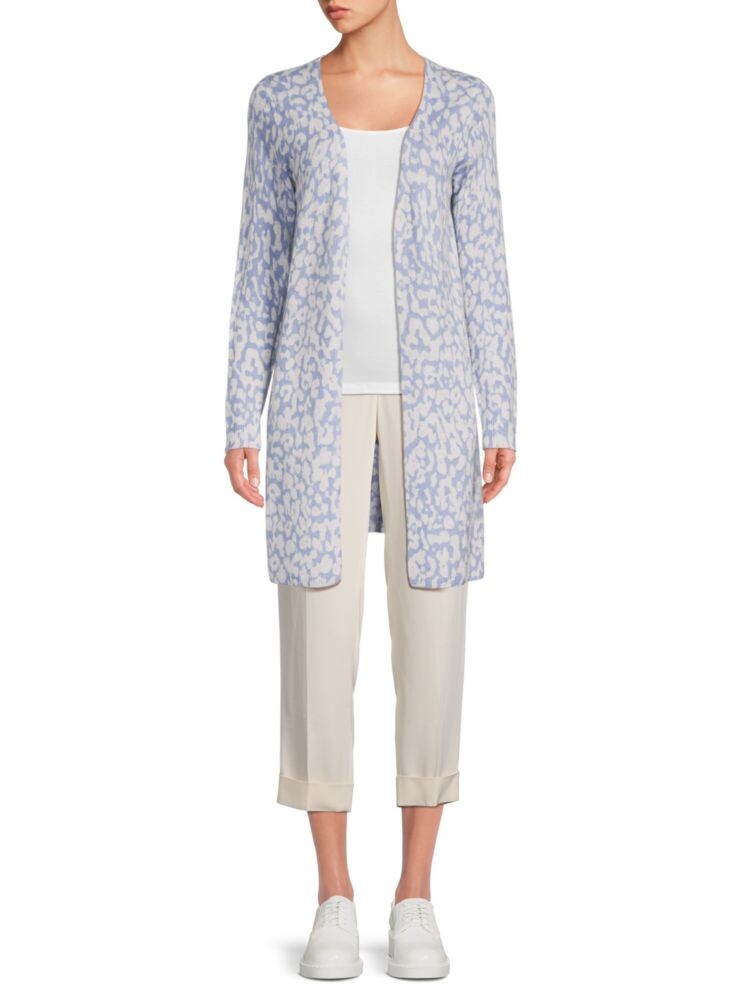 

Кашемировый кардиган с абстрактным узором In2 By In Cashmere, василек