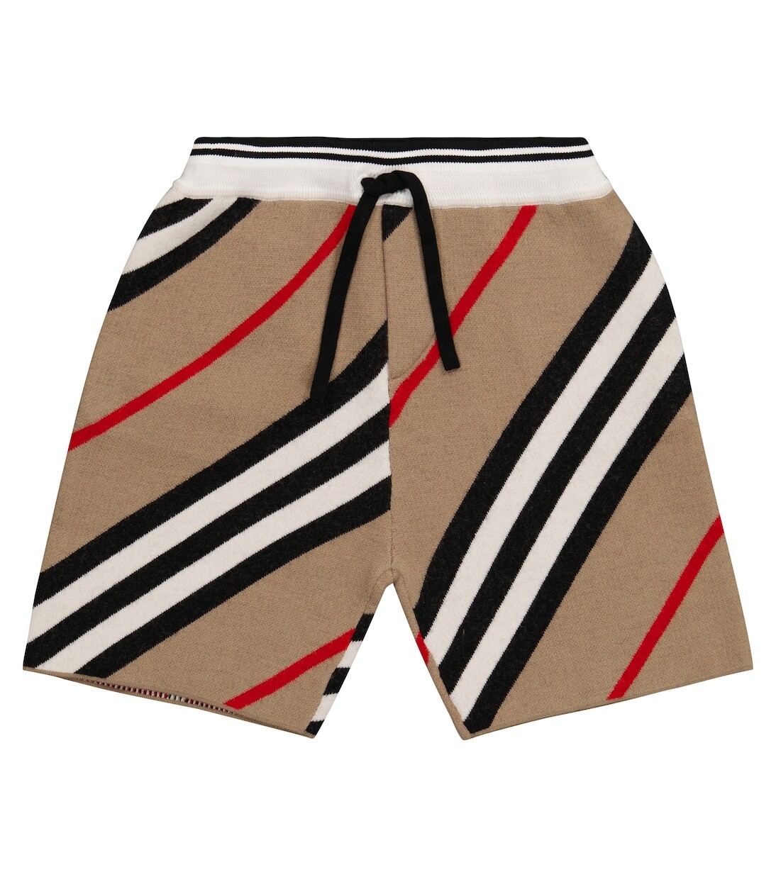 

Шорты Icon Stripe из смесовой шерсти Burberry, бежевый
