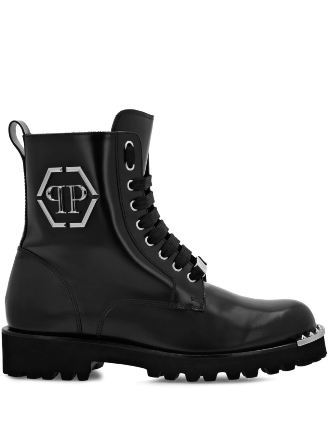 

Philipp Plein ботинки на шнуровке с логотипом, черный