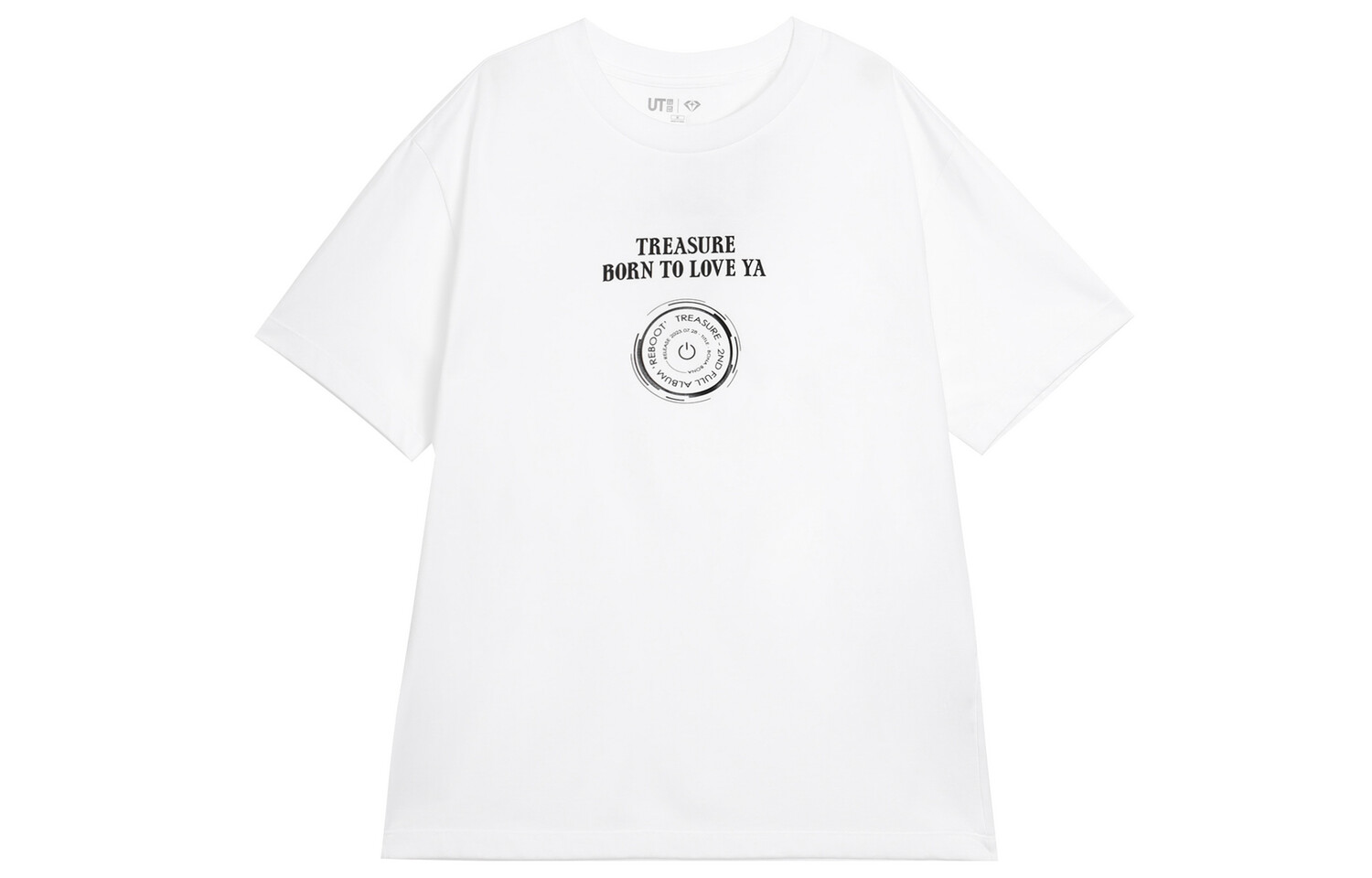 

TREASURE Co-brand футболка унисекс белая Uniqlo, белый