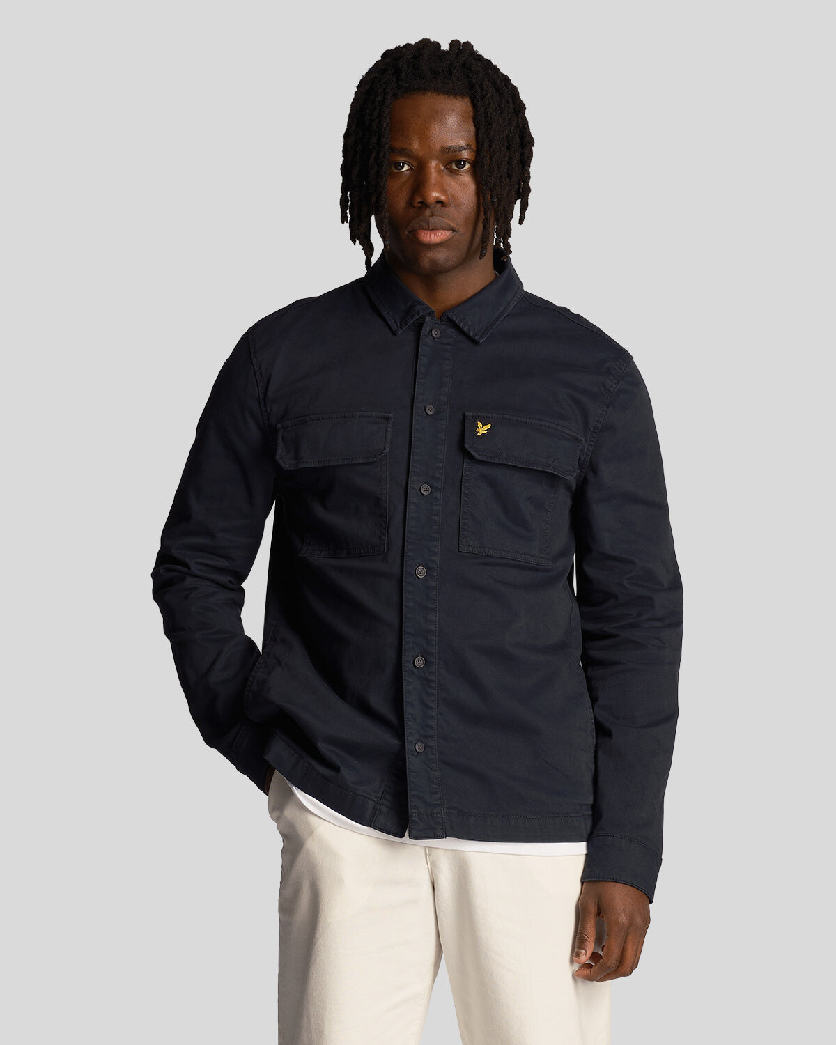 

Куртка-Рубашка окрашенная в готовом виде Lyle & Scott, синий