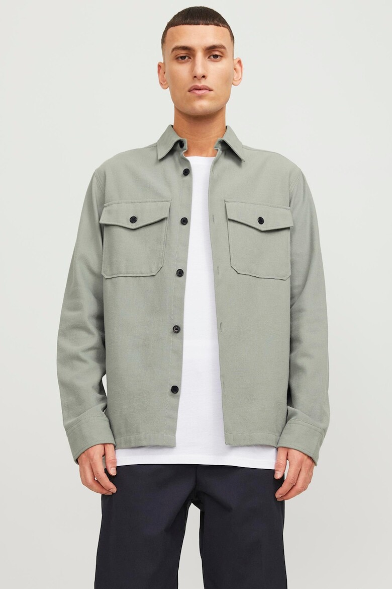 

Куртка рубашечного типа с карманами с клапанами Jack & Jones, зеленый