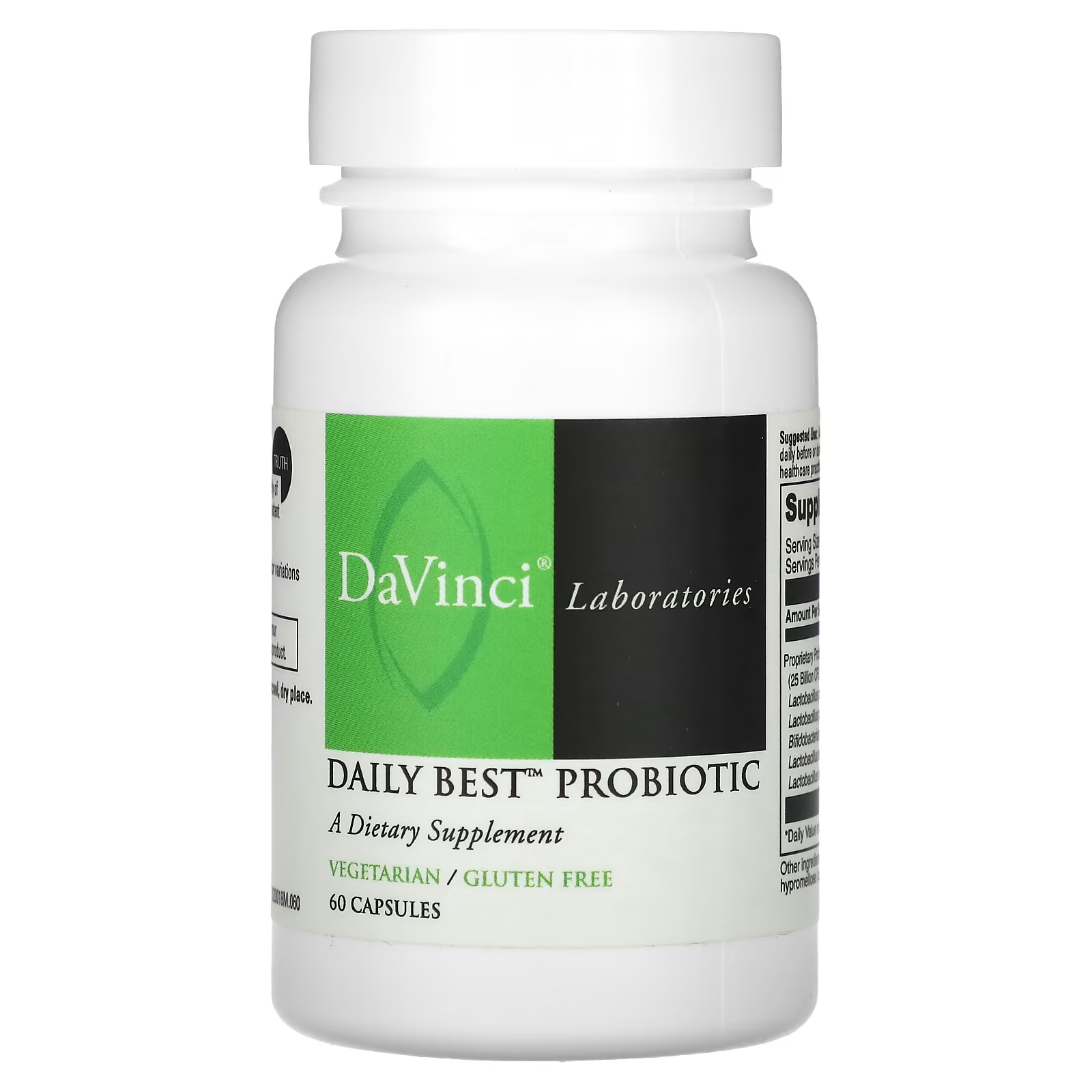 DaVinci Laboratories of Vermont Daily Best Пробиотик, 60 капсул optima daily пробиотик с пребиотиком nature s way 60 капсул