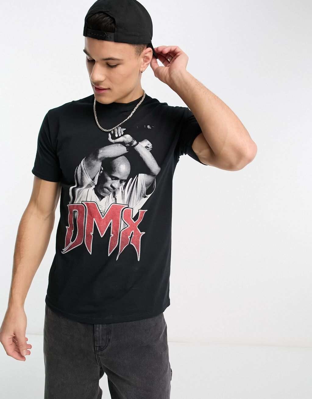 

Черная футболка с принтом River Island DMX