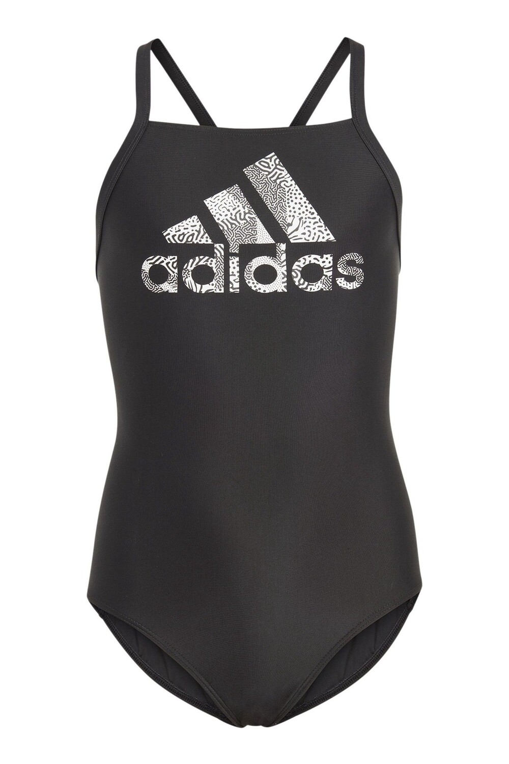 

Детский купальник с большим логотипом adidas, черный