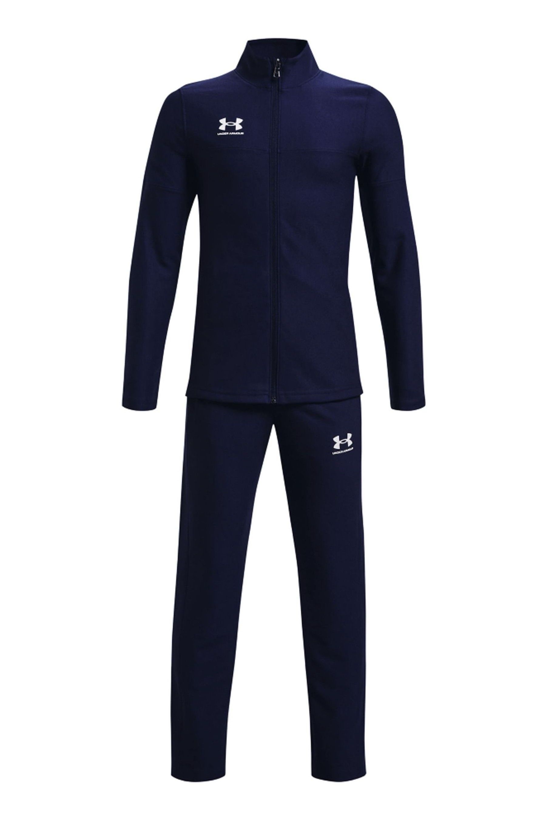 цена Молодежный черный футбольный спортивный костюм Challenger Under Armour, синий