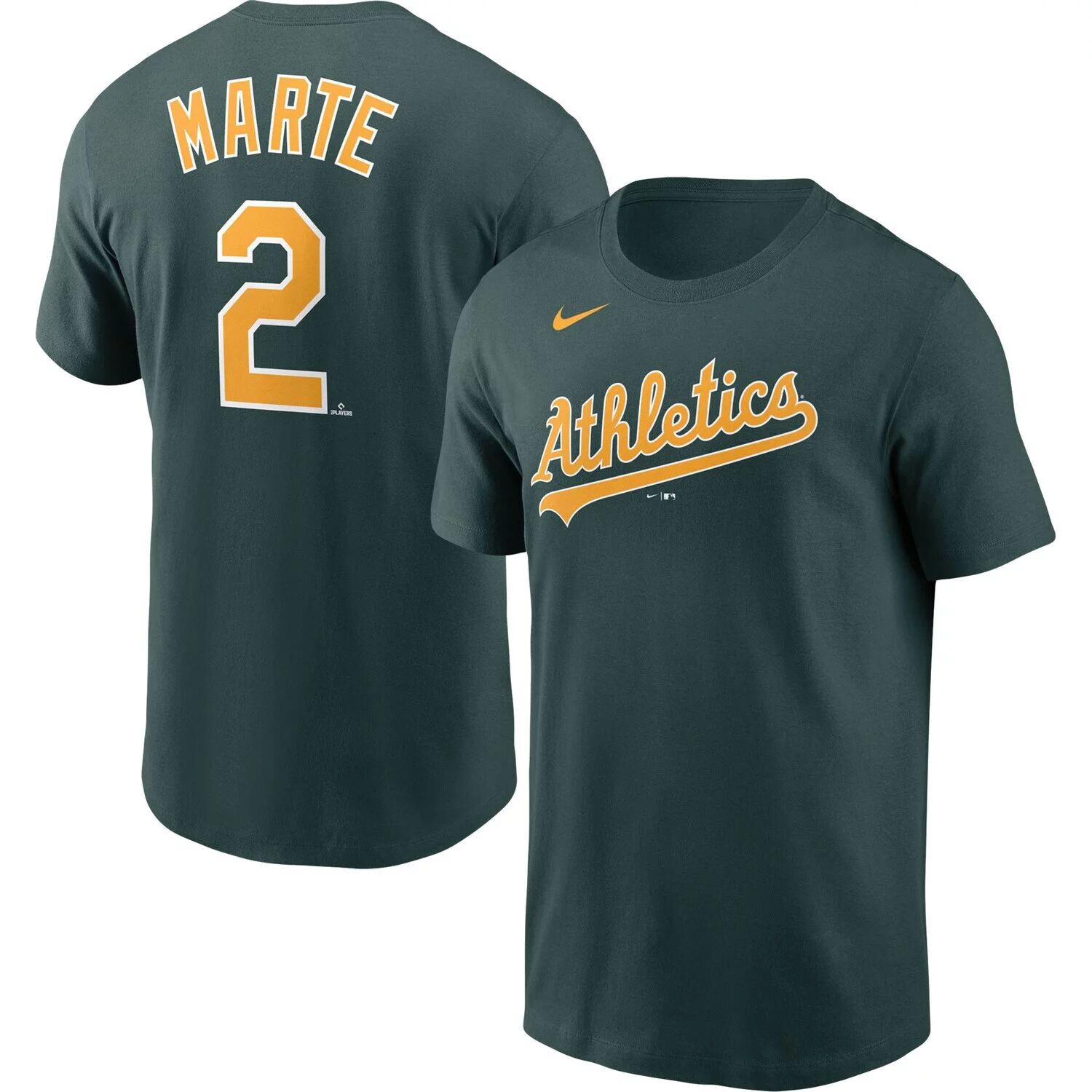 

Мужская футболка Starling Marte Green Oakland Athletics с именем и номером Nike