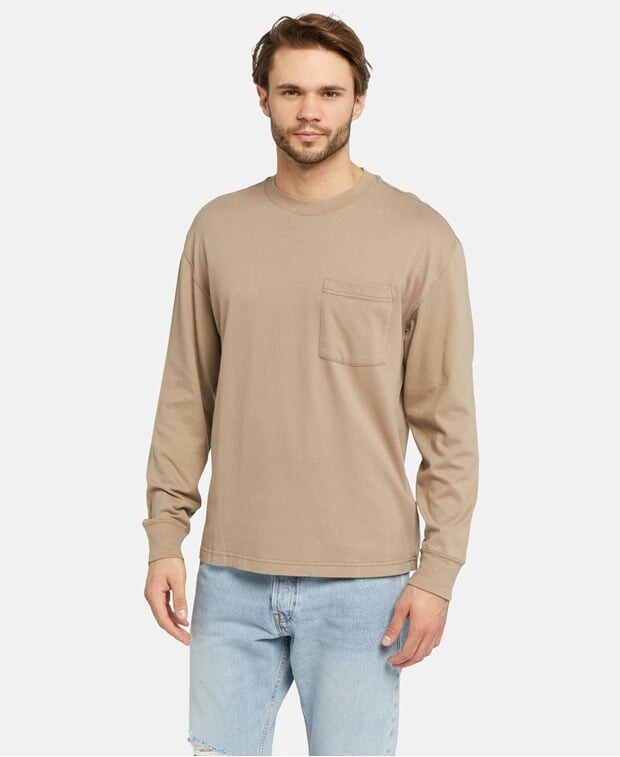 

Топ с длинными рукавами, упаковка 3 шт. Abercrombie & Fitch, бежевый