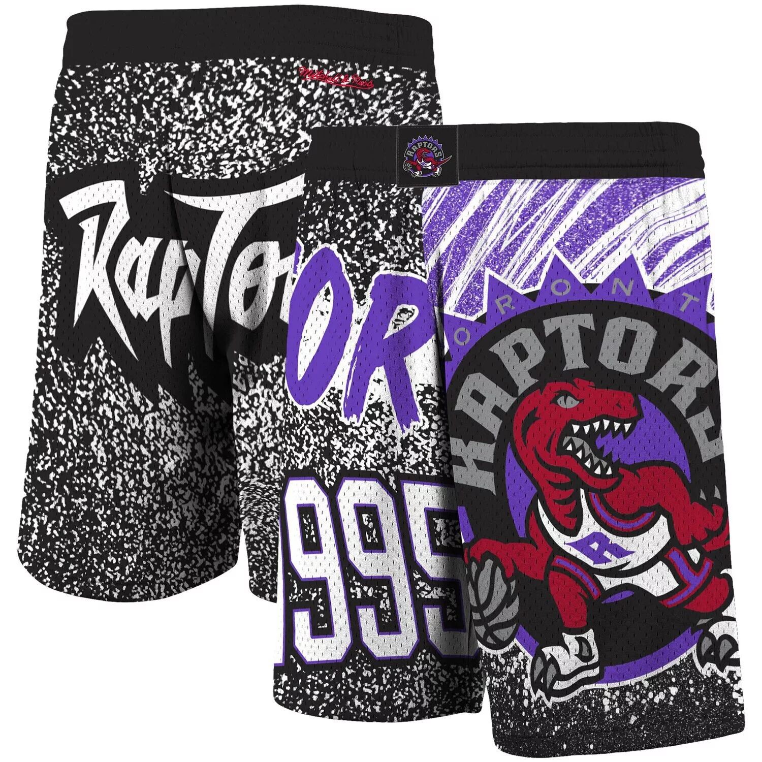 

Мужские шорты Mitchell & Ness Black Toronto Raptors Hardwood Classics Jumbotron с сублимацией
