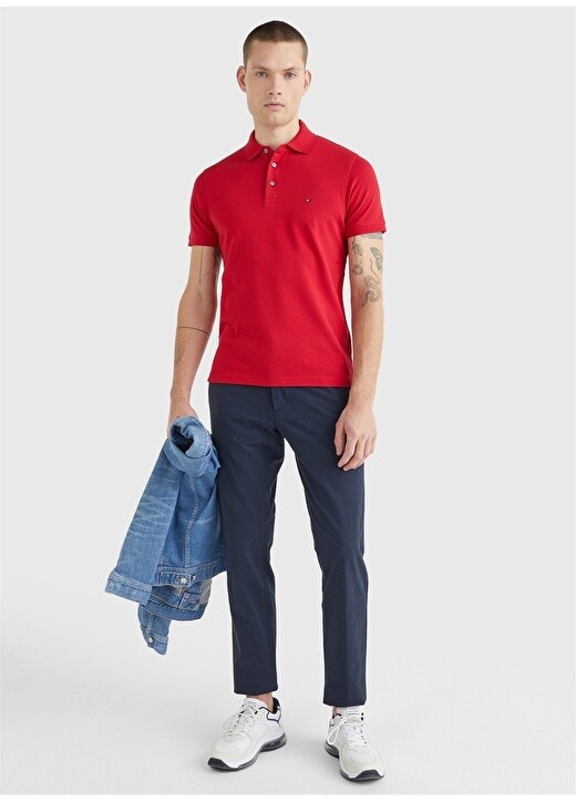 

Красная мужская футболка-поло Tommy Hilfiger, Красный