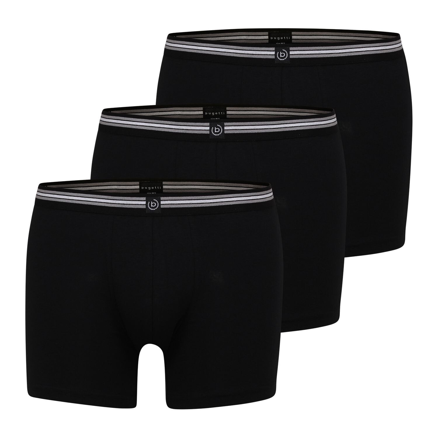 Боксеры Bugatti Boxershorts 3 шт, черный