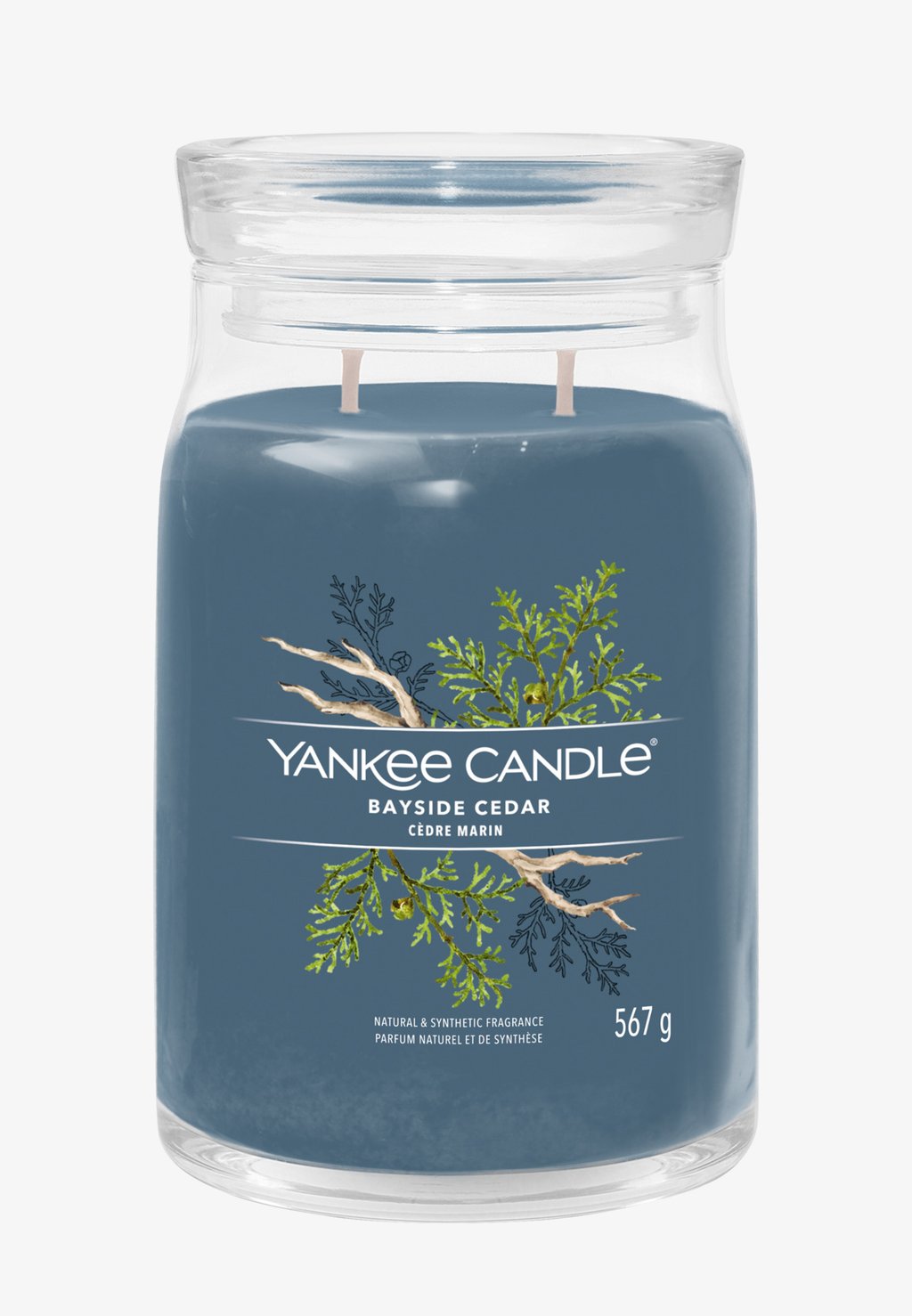 Ароматическая свеча Signature Large Jar Bayside Cedar Yankee Candle, синий ароматическая свеча signature large jar pink sands yankee candle розовый