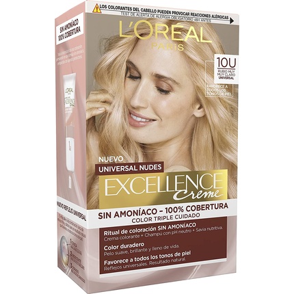 Краска для волос Excellence Creme Universal Nudes 10U-Самая светлая блондинка, L'Oreal