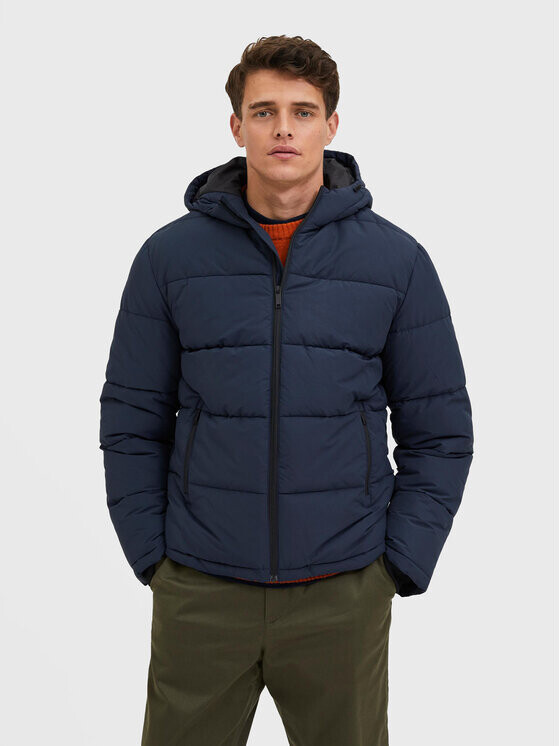 

Пуховик стандартного кроя Selected Homme, синий