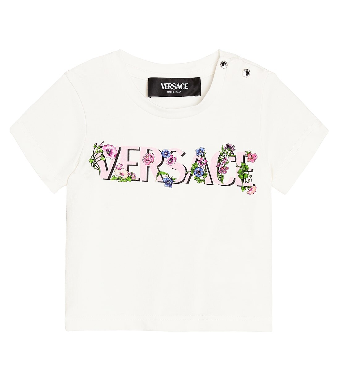 

Детская футболка из хлопкового джерси Versace Kids, мультиколор