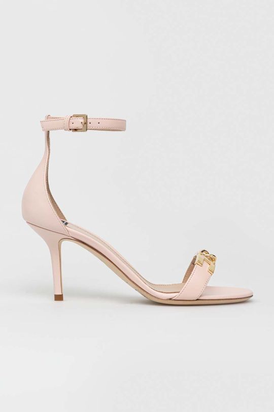 Кожаные сандалии Elisabetta Franchi, розовый