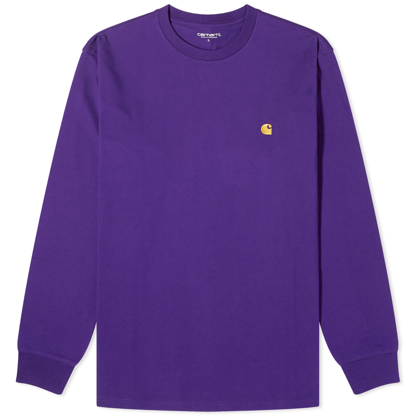 

Футболка Carhartt Wip Long Sleeve Chase, цвет Tyrian & Gold