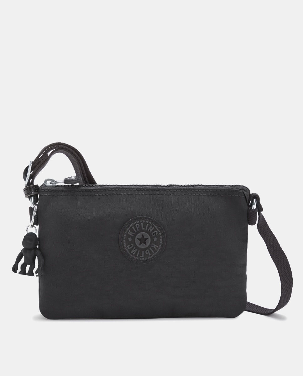 Маленькая женская сумка через плечо Kipling Creativity XB из нейлона черного цвета с регулируемой ручкой Kipling, черный
