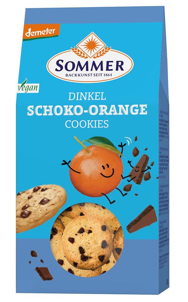 

Печенье Summer Demeter Шоколадно-апельсиновое из полбы 150г органическое Sommer